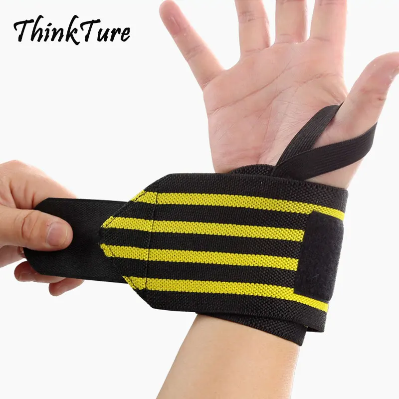 1Pcs Gym Adjustable Elastic Wrist Support Wraps Brace Bandages Hand Wrist Protection Breathable Wristband For Weightlifting Blue adjustable wrist support plate wristband bidirectional pressure stabilization arm fracture ligament injury rehabilitation supply