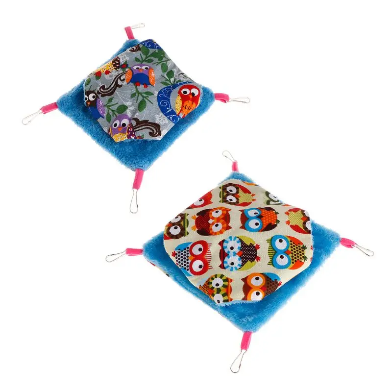 

Pet Hammock Double Layer Hamster Squirrel Chinchilla Warm Soft Bed House Nest Blanket Mat Hanging Cage Winter Warm Pad