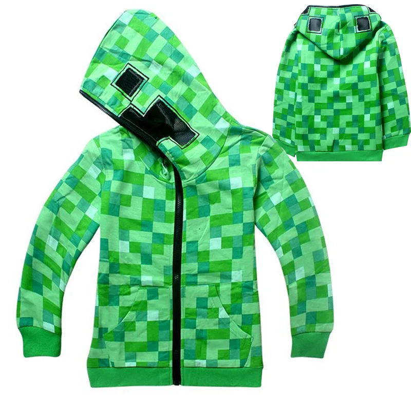 

Spring-autumn outwear Minecraft hoodie Cartoon Children's clothes sweatshirts Baby Boys Girls short sleeve T-Shirts bobo choses