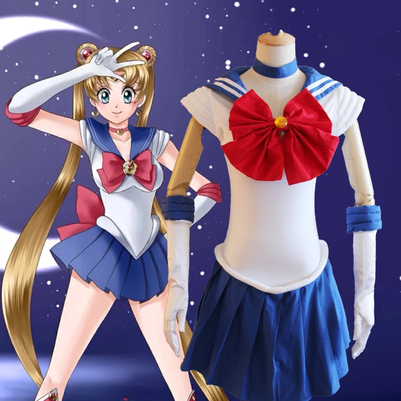 2) Custom Made Sailor Moon Costume Cartoon Movie Sexy Women s Cosplay For G...