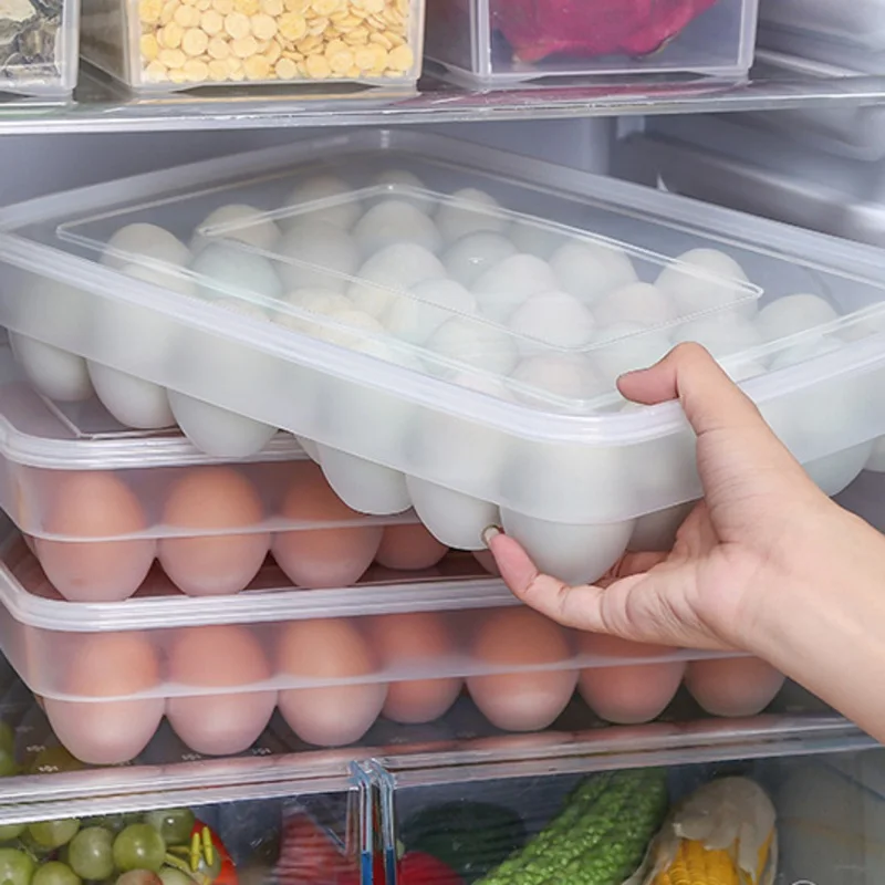 

36 Grid Egg Storage Box Anti Break Plastic Transparent Frame Egg Contianer Kitchen fresh refrigerator Organizer Convenient