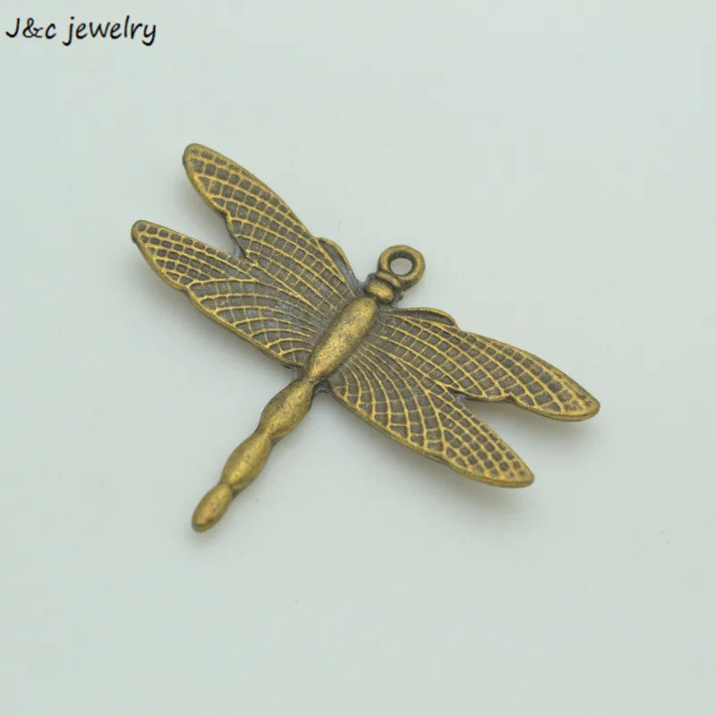 

10 PCS Retro Style Bronze Alloy dragonfly charm Pendant Craft Decor 3473C