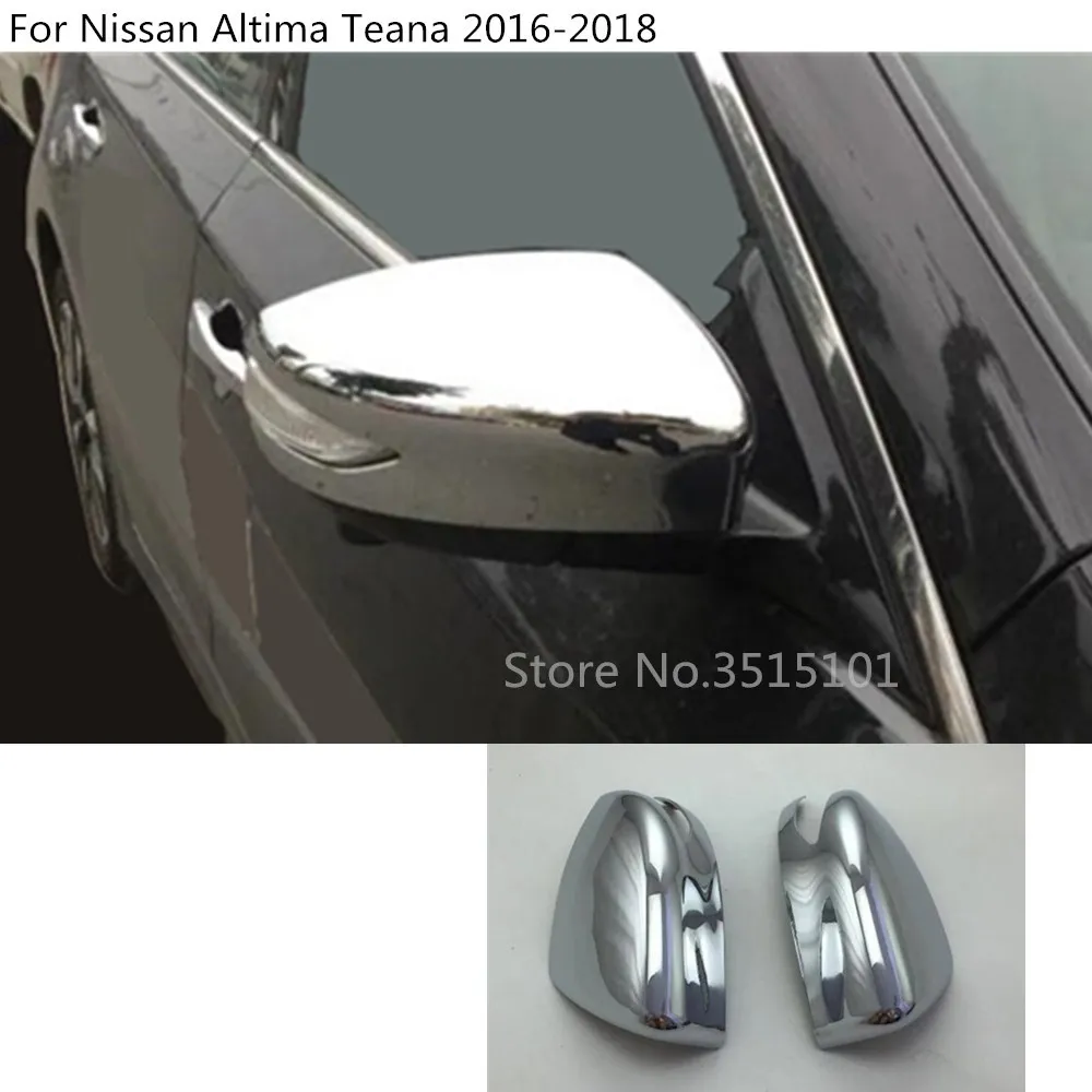 

Car ABS chrome stick rear view Rearview Side glass Mirror Cover trim frame 2pcs For Nissan Altima Teana 2016 2017 2018
