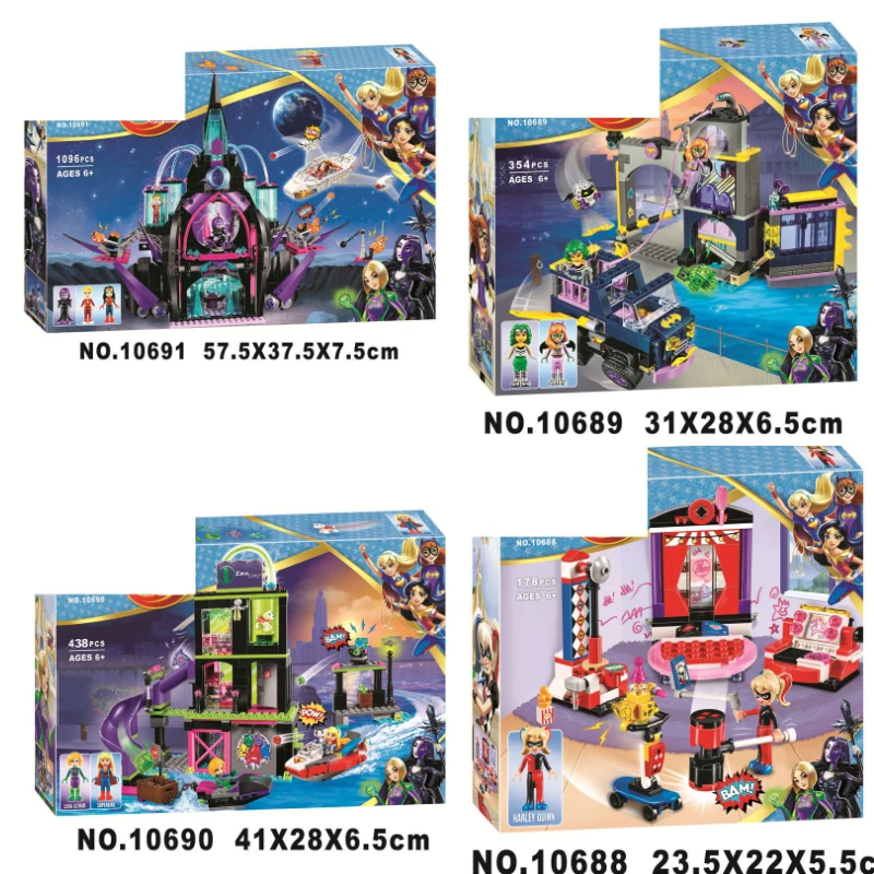 

DC Marvel Super Hero Girls Figures Eclipso Dark Palace Building Blocks Bricks Toys Compatible Legoings Wonder Woman