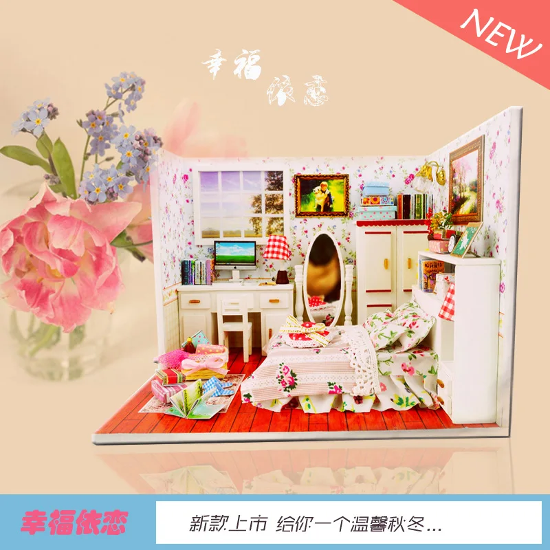 Diy Dollhouse kits 3D Wooden DIY Handmade Furniture Miniature Dollhouse Building Model Home Decoration- Diy Dollhouse kits 3D Wooden DIY Handmade Furniture Miniature Dollhouse Building Model Home Decoration-