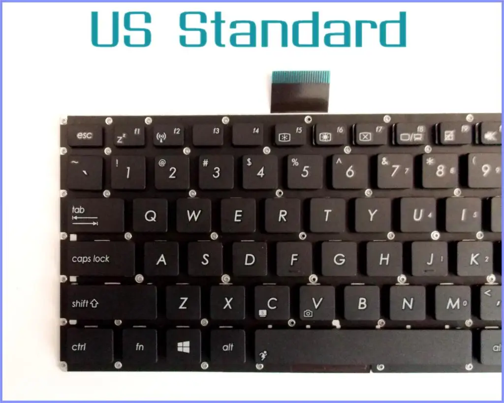 US English Version Keyboard for ASUS VivoBook 0KNB0-4107US00 MP-12F33US-9201 AEXJ7U00010 Laptop No Frame