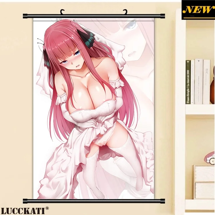 21 5-toubun_no_hanayome areola breast_hold cameltoe dress ginhaha no_bra pantsu see_through skirt_lift thighhighs wedding_dress_副本