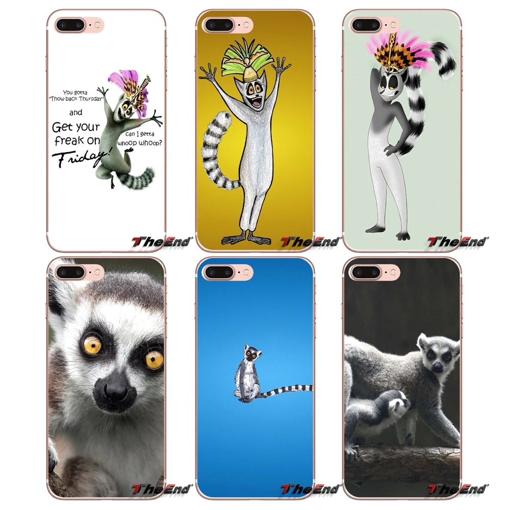 

Soft Transparent Shell Covers For Samsung Galaxy J1 J2 J3 J5 J7 A3 A5 A7 2015 2016 2017 J330 J530 J730 cute lemur