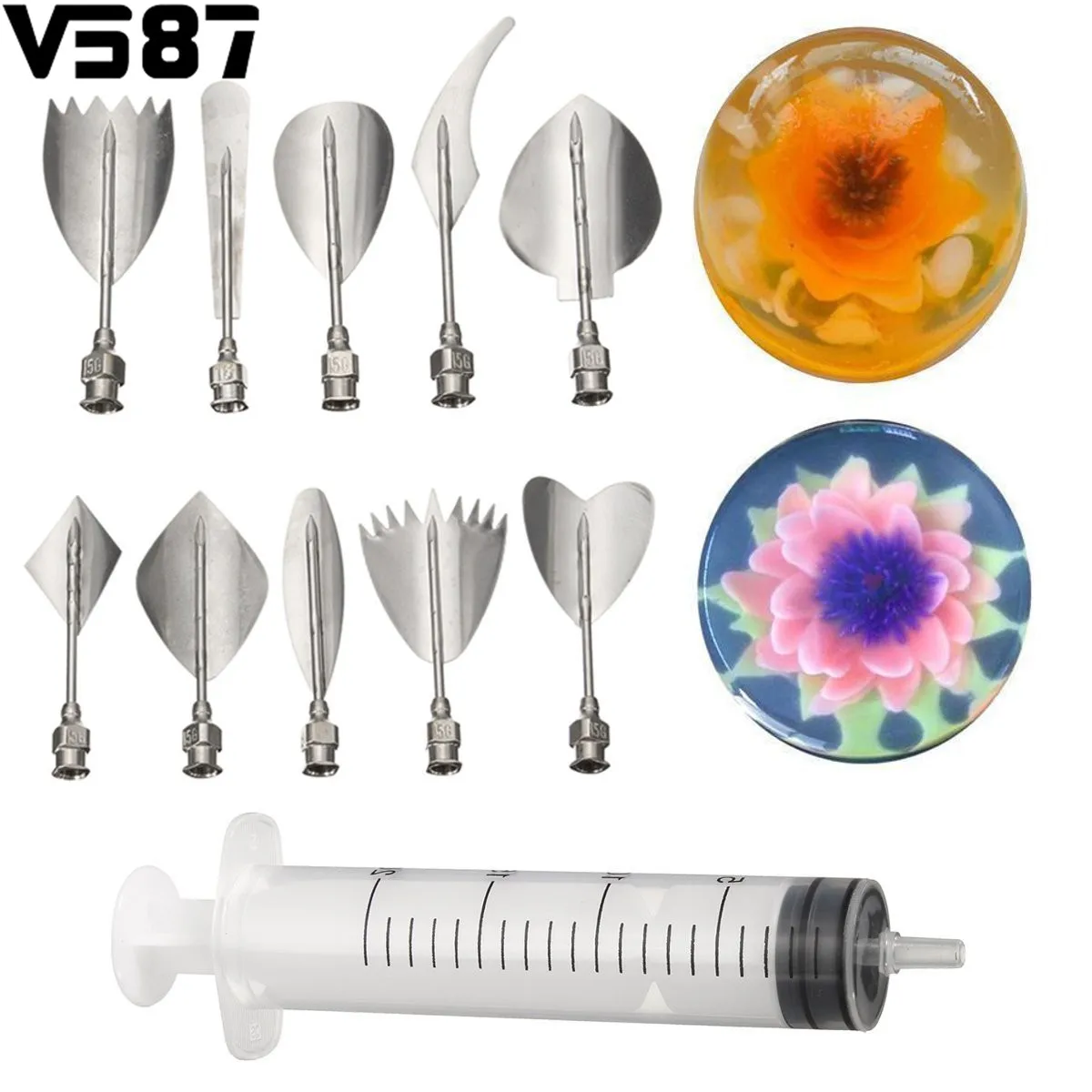 11Pcs/Set 3D Jelly Art Tools Kit Crafted Gelatin Art Needle Jelly