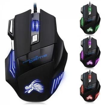 

High Quality Professional Wired Gaming Mouse 7 Button 5500 DPI LED Optical USB Wired Computer Game Mouse Mice Cable Mouse