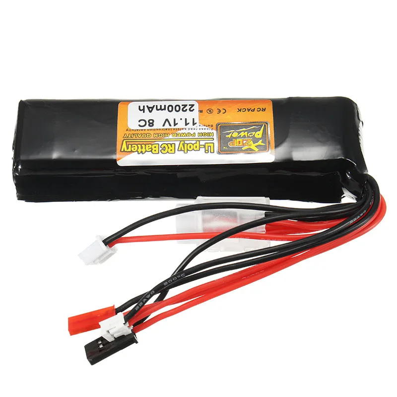 ZOP power 11,1 V 2200mAh 8C 3S 3S1P Lipo батарея JST JR штекер Futaba аккумуляторная батарея для радиоуправляемого дрона вертолета запасные части Асса