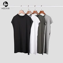 HZIJUE уличная Корейская Фитнес Мужская мода кусочки ткани без рисунка Бодибилдинг жена битеры мышечная рубашка тренировки летняя майка