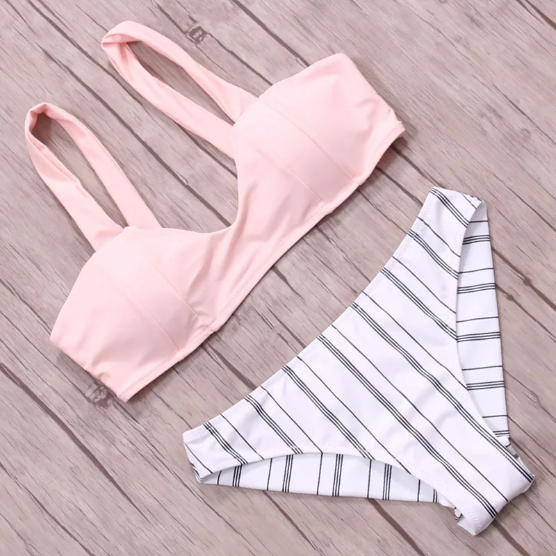 

KINGTUT 2019 Bikinis Swimsuit New Sexy Solid Women Swimwear Female Summer Retro Bikini Set Beach Swim Wear Bathing Suits Biquini