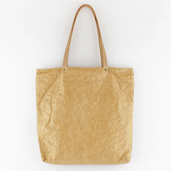 براون التعبئة ورقة تبحث الأعلى مقبض حقيبة الأزياء الإناث أنيق Kraftpaper يد اليومي اليومي حقيبة محفظة مفتوحة مقبض حقيبة