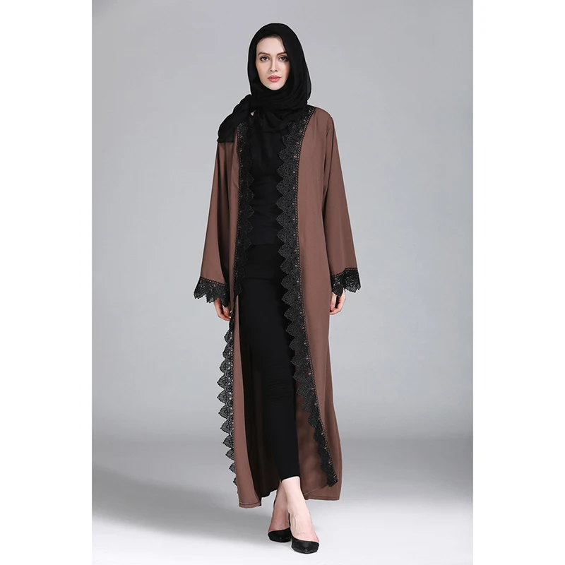 Мода мусульманских Абаи Исламская одежда женское платье Элегантный Vestido Черный