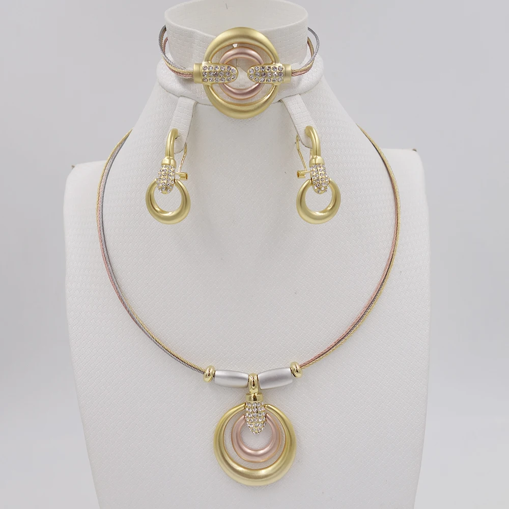 Crystal Anchors Jewelry Sets Fine African Beads Necklace Bangle Earring font b Rings b font Set