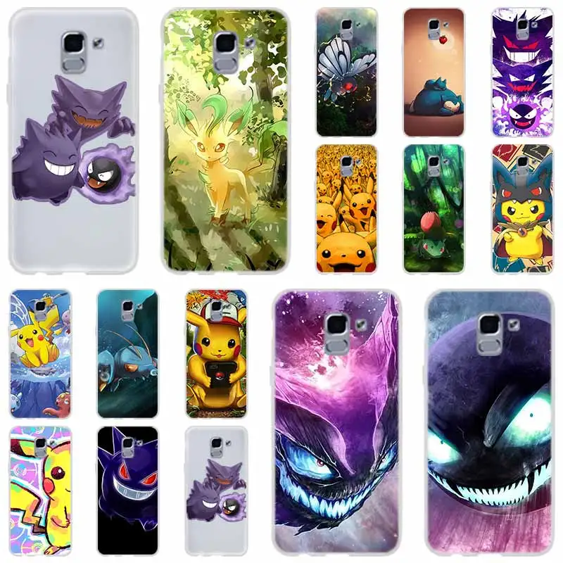 

Pokemons Pocket For Phone Case Samsung Galaxy j6 J8 J7 J5 J3 J4 Plus 2018 2017 2016 J610 Prime Soft Silicone Coque
