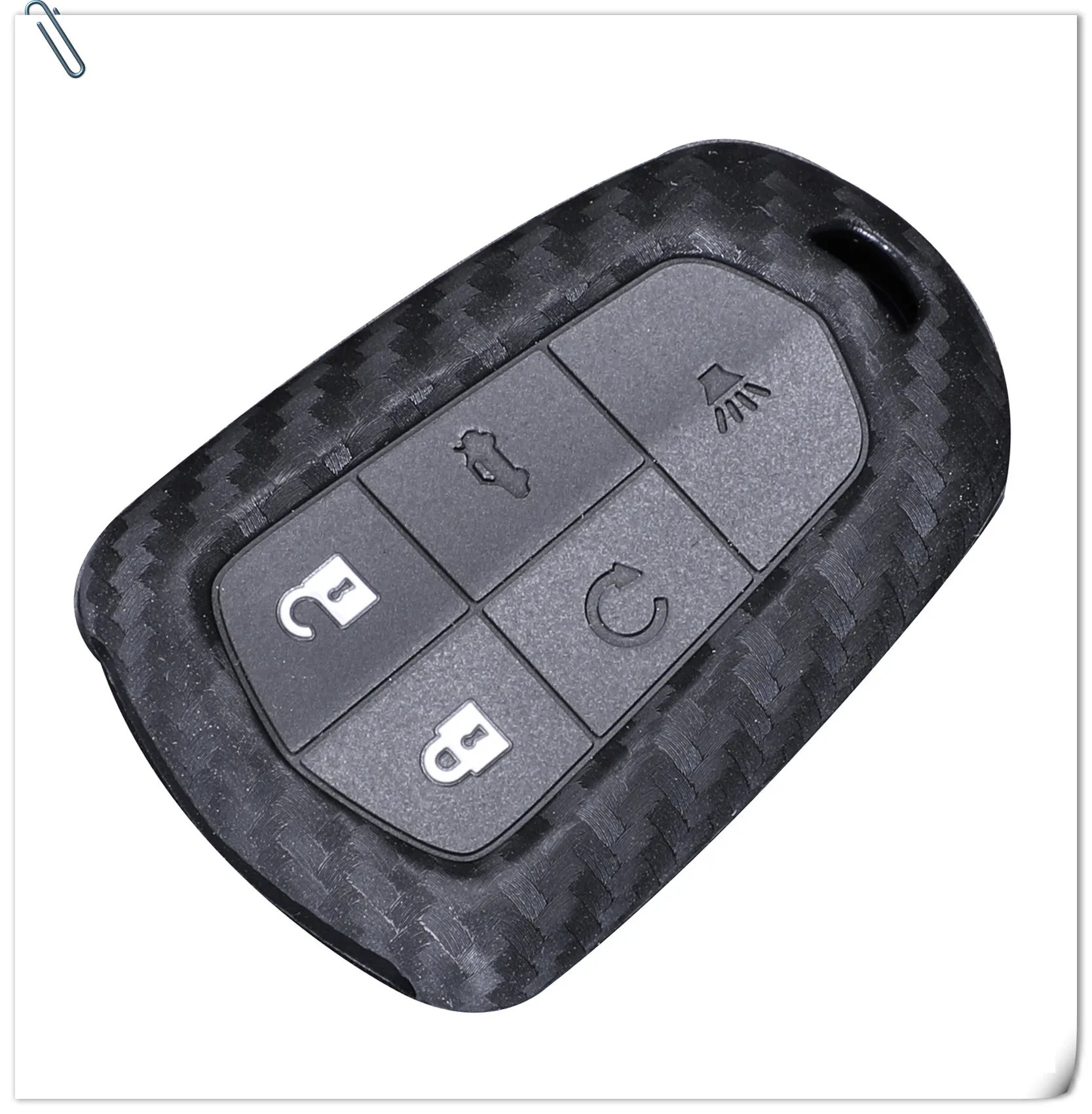 Keyforkess cassa chiave protettiva in Silicone al carbonio per Cadillac ATS-L XTS XT5 CTS CT6 ATS 28T SRX Escalade Smart Remote Key Cover -