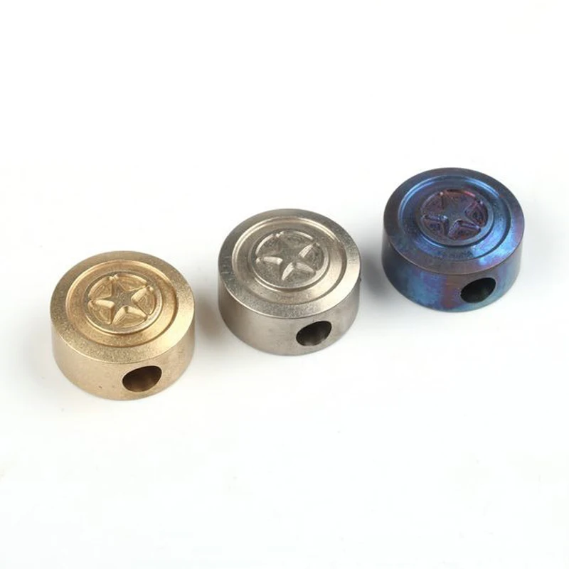 

1pcs Titanium Alloy Knife Beads Charms Star Pattern DIY Lanyards Accessories for Outdoor EDC Multi Tools