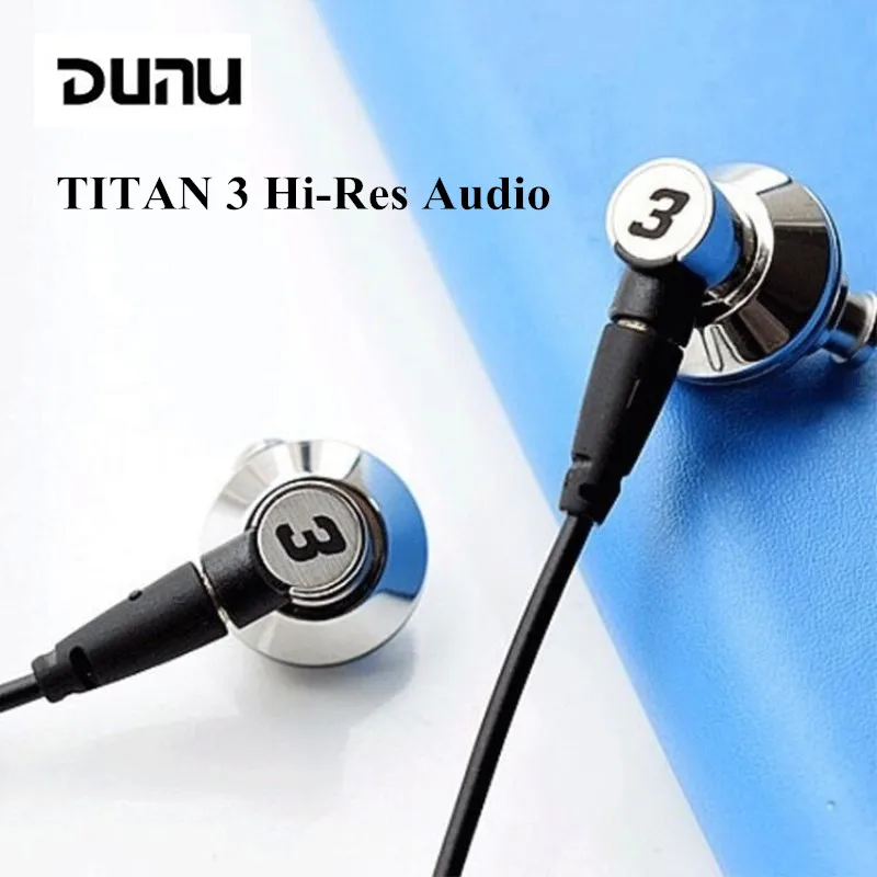 DUNU TITAN 3 Hi-Res аудио наушники Nano titanium диафрагма динамические вокальные Наушники Hi Fi стерео металл DJ гарнитура для телефонов плеер - Цвет: DUNU Titian 3