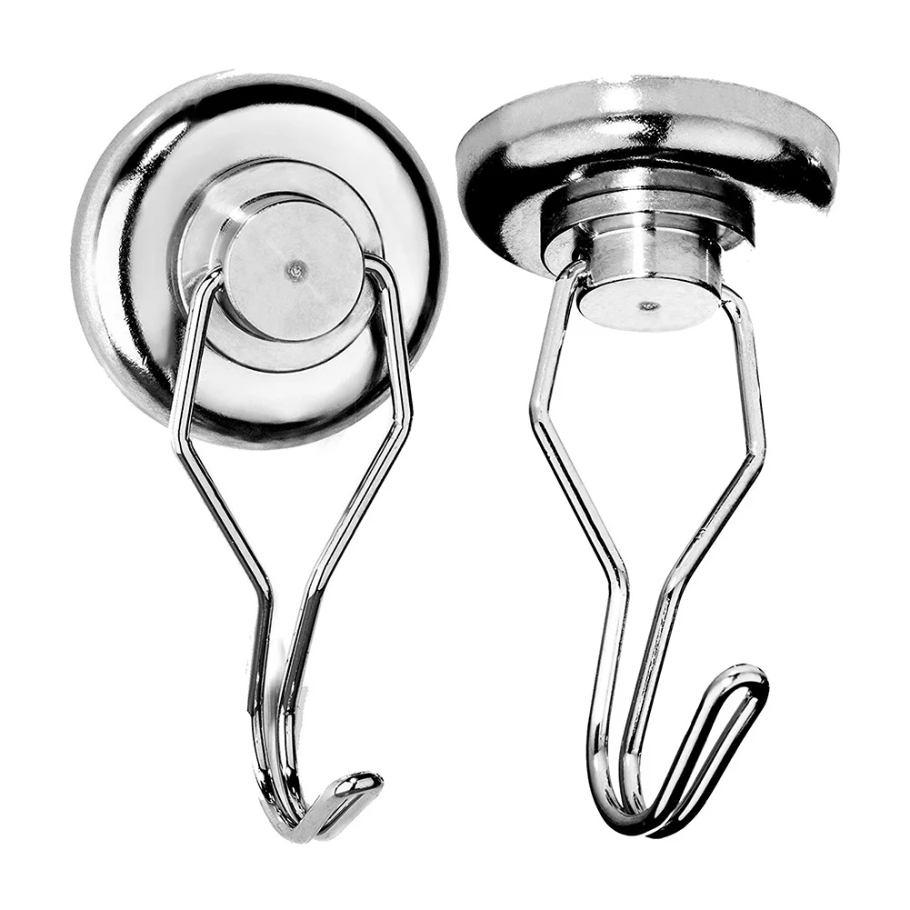 

Hot Swivel Swing Powerful Magnetic Hooks Strong Heavy Duty Neodymium Magnet Hooks for Refrigerator XH8Z ST25