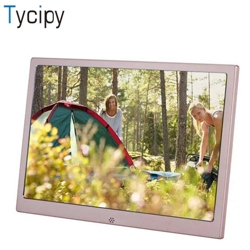 Tycipy 1" Цифровая фоторамка HD светодиодный электронный ЖК-экран фоторамка розовое золото с пультом дистанционного управления для музыки Mp3 видео Mp4