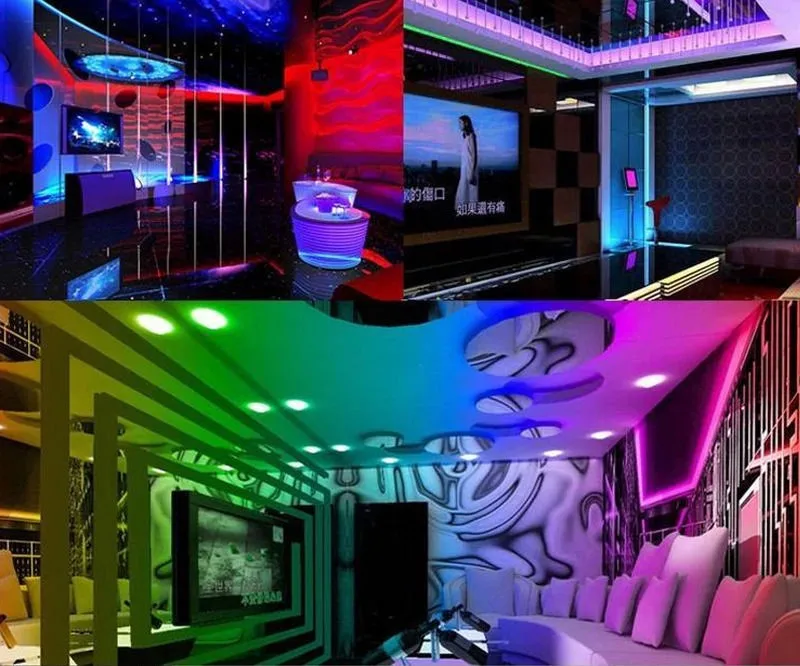 1pcsLowest price RGB lamp led E27 E14 GU10 GU5.3 85-265V RGB LED Bulb RGB Spotlight with24Keys IR Remote Controller 5W LED Lamp led spotlights indoor