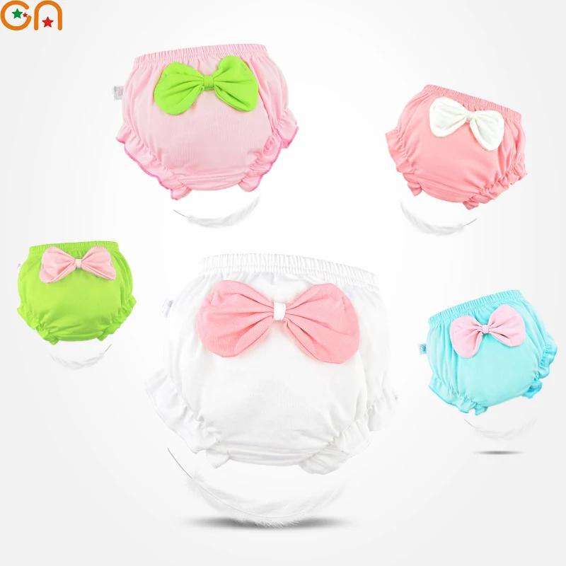 

3 piece / Lot Kids 100% Cotton Underwear Girl,Baby,Infant Cute Big Bow shorts For Children fashion High-quality Panties gifts CN