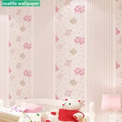 0,53x10 м розовые бабочки в полоску обои спальня детская комната принцесса комната для мальчиков и девочек спальня, детская комната украшения