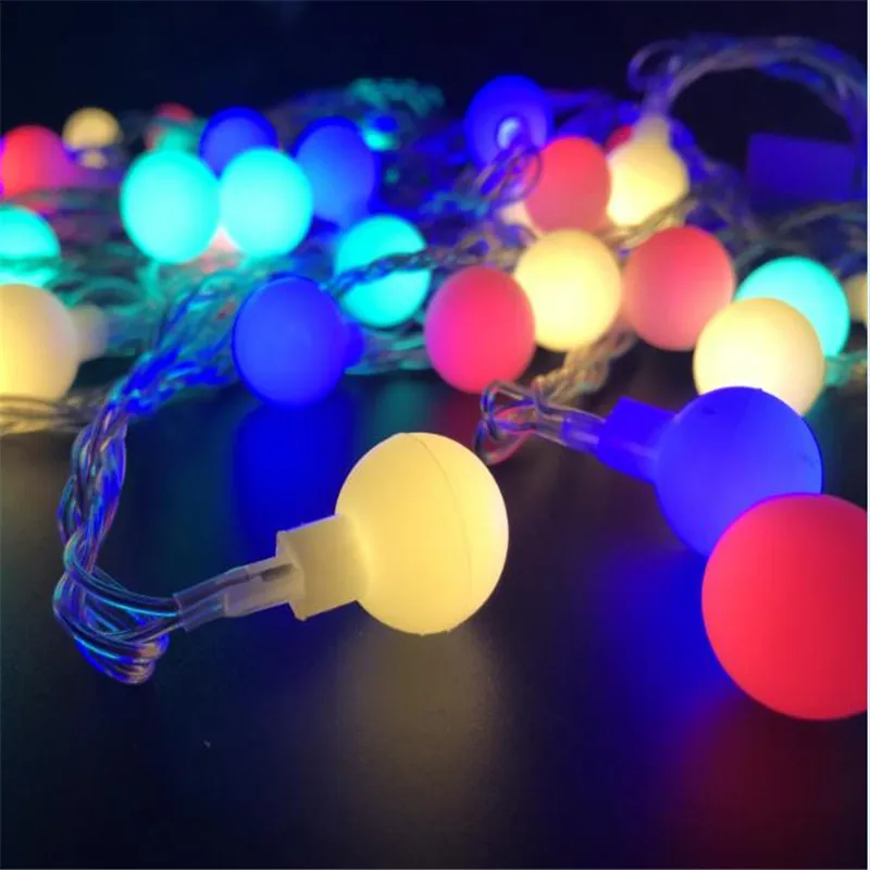 10M led string lights with 50led ball AC220V holiday decoration lamp Festival Christmas lights outdoor lighting 10M led string lights with 50led ball AC220V holiday decoration lamp Festival Christmas lights outdoor lighting