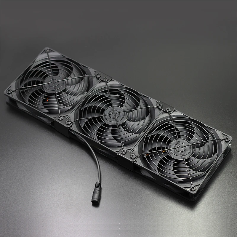 

12cm quiet multi-fan combination,12025 high speed cooling fan, 110V-220V with power adapter for DIY cooling ventilation project