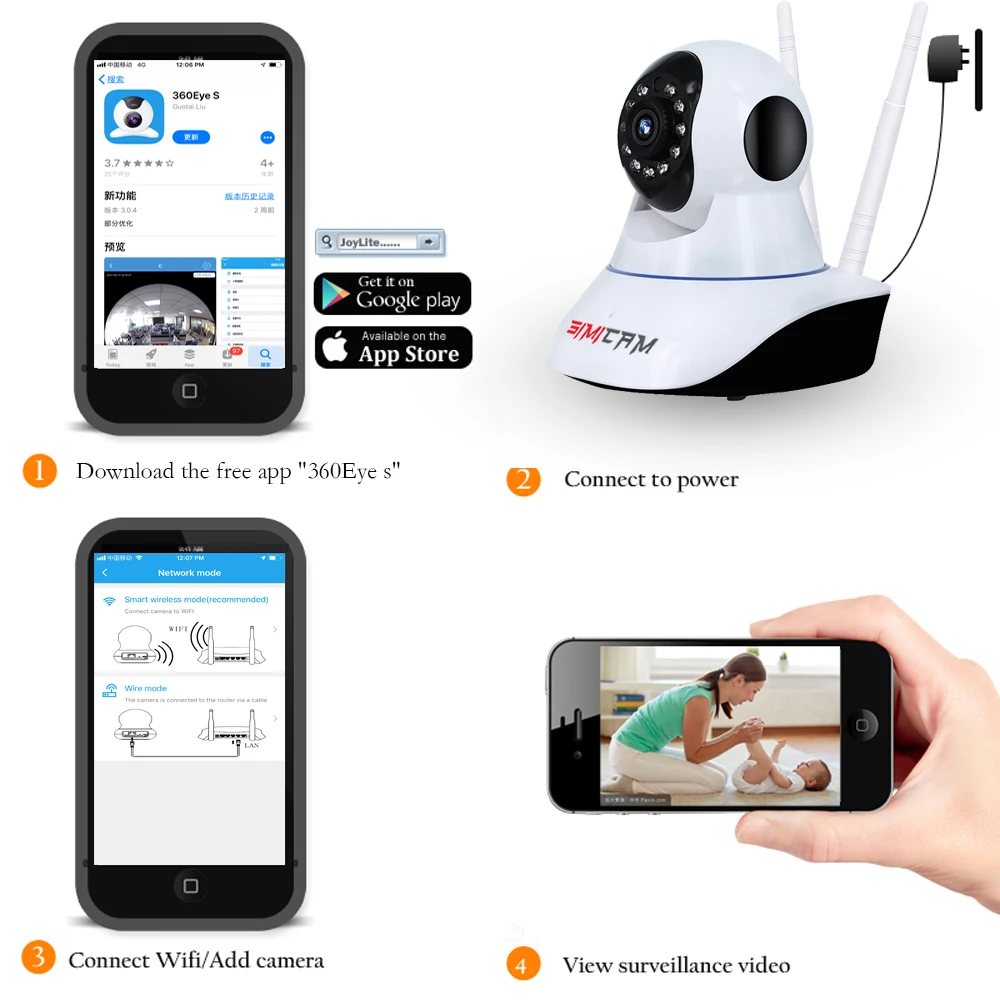 Macchina Fotografica del IP di Wifi Della Macchina Fotografica senza fili SIMICAM Telecamera A CIRC