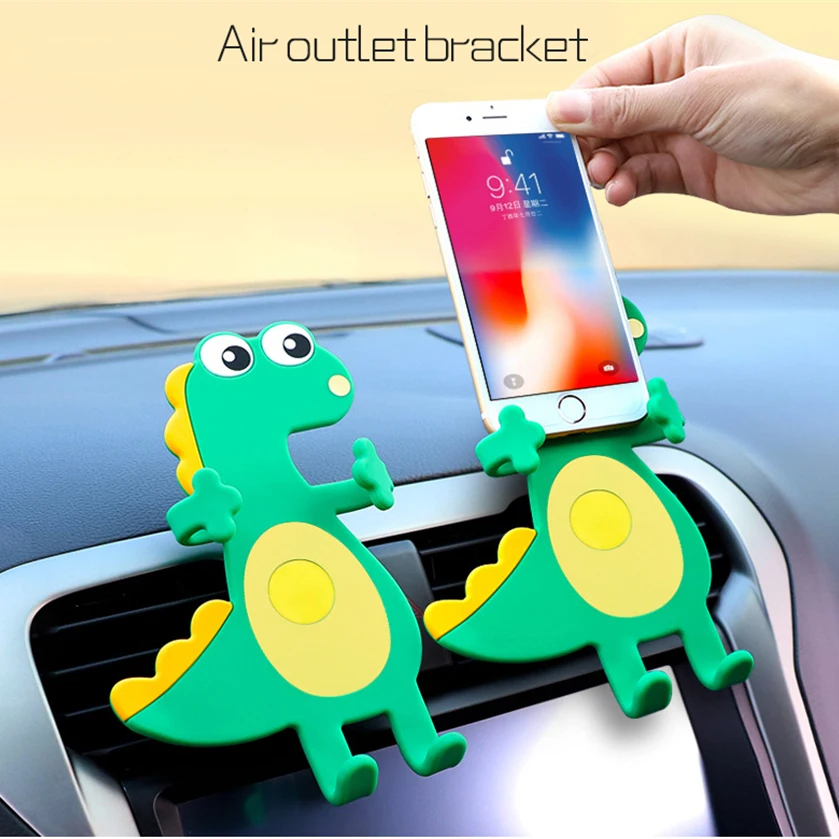 Cartoon Car Phone Holder Universal Sticky GPS Support Rotate Adjustable