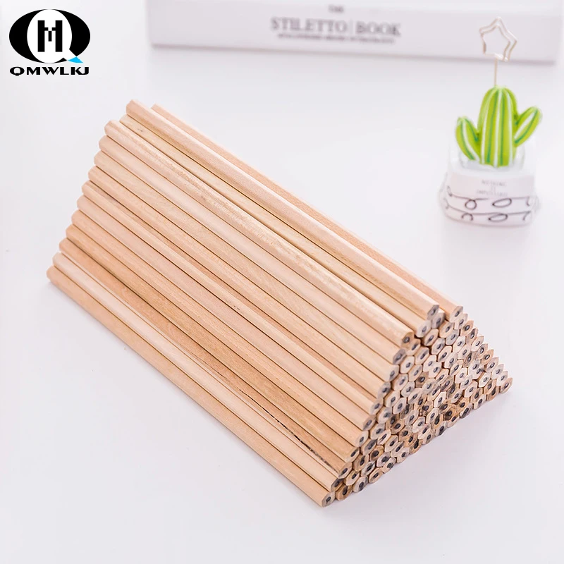 

5 pcs HB Wood Pencils Sketching Pencil Black Core Crude Wood Nontoxic Kids Pencil School Stationery Office Supply