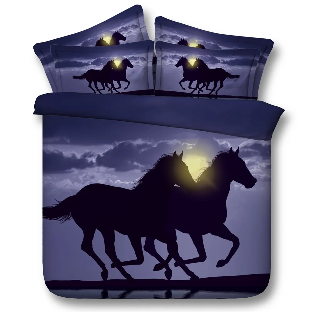 Horse and Foal Duvet Cover Set 100% Cotton 