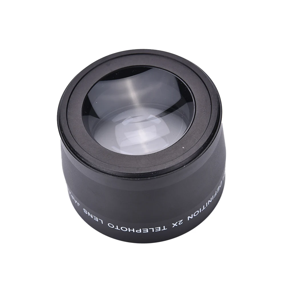 58mm2. 0X Профессиональный телеобъектив+ Ткань для очистки для Canon Nikon sony Pentax телеобъектив с передней крышкой задняя крышка сумка для объектива