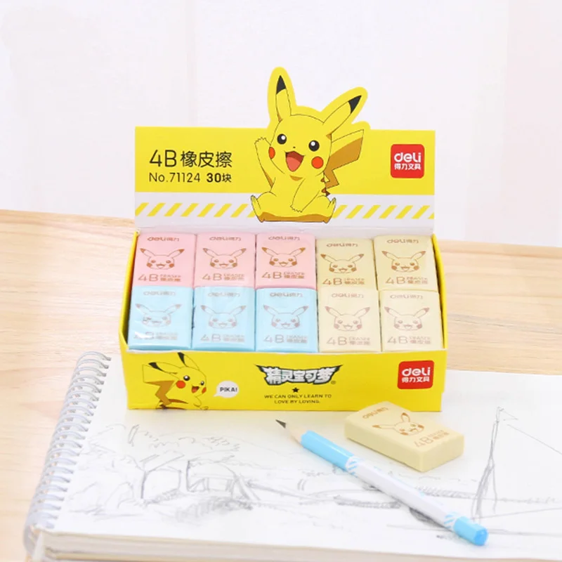 

Pokemon Pikachu Examination Art Drawing Eraser Jelly Color Kawaii Rubber Eraser For Kids Gift School Eraser Stationery