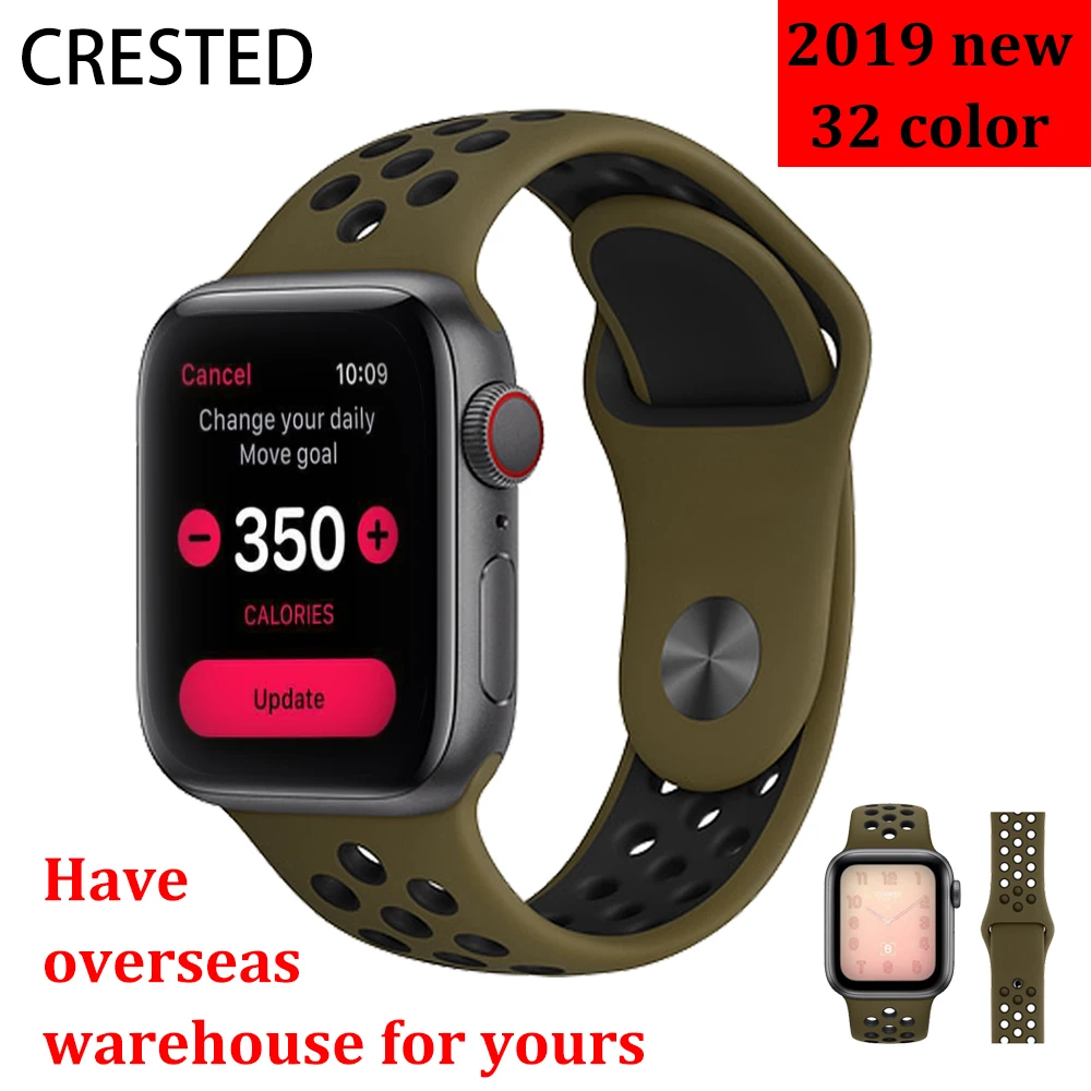 

Strap For Apple Watch band 4 44mm 40mm iwatch band 3 42mm 38mm pulseira correa Sport silicone bracelet watch Accessories
