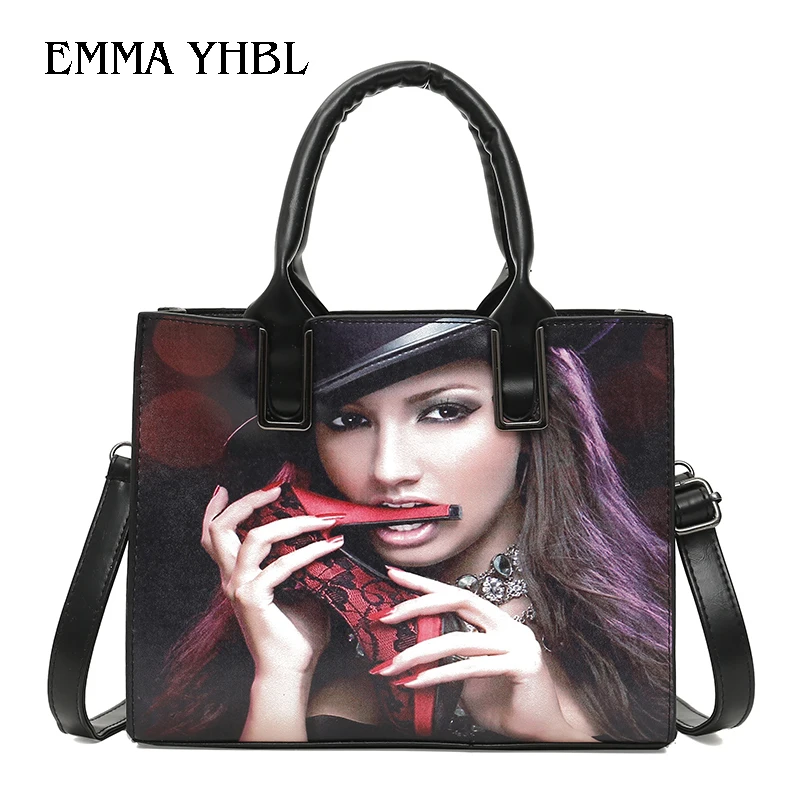 

EMMA YHBL The new 2019 cool girl print cross-body bag with one shoulder large capacity tote bag Print women handbag