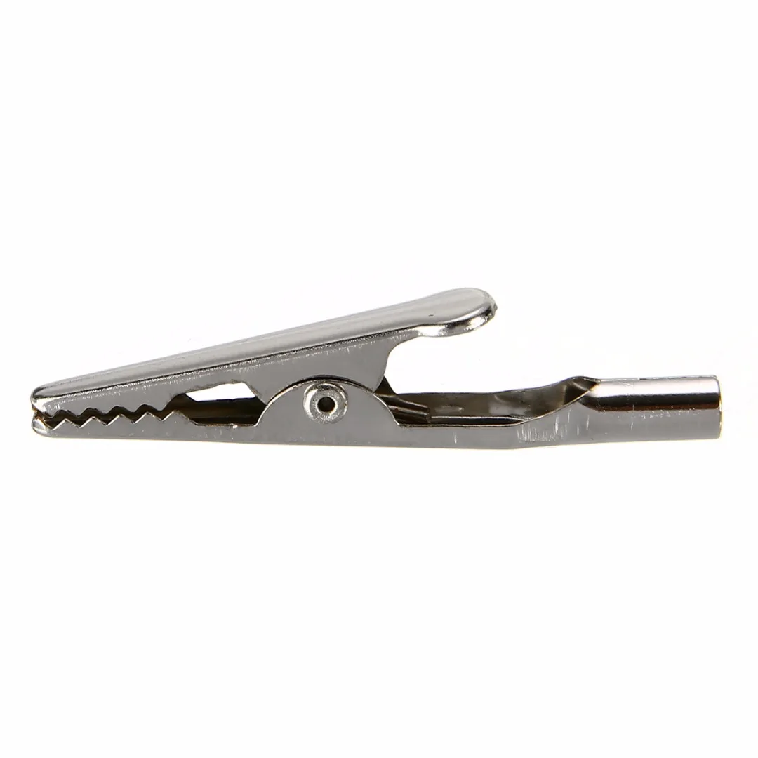 10pcs 51mm Length Electrical Crocodile Clamps Cable Lead Testing Metal Stainless Steel Alligator Clips Clamps