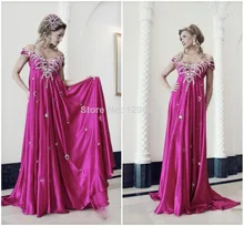 2017 ziemlich Prom Partei-kleider Glänzende Fuchsia Rosa Sexy Damen Lange Abendkleid Reich Taille Kristall Vestido renda