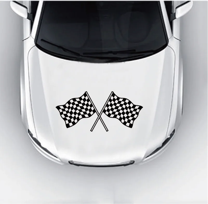 Racing Championship Grids Flags Vinyl Car Sticker/ Decal for Car Hood