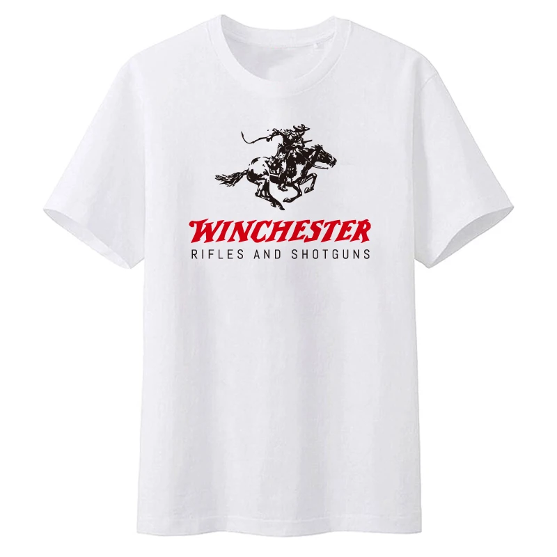 

2019 Fashion New Winchester Rifle and Shotguns Logo Men's T-Shirt Size Custom Print Casual O-Neck Top Tee men top tee s-xxxl