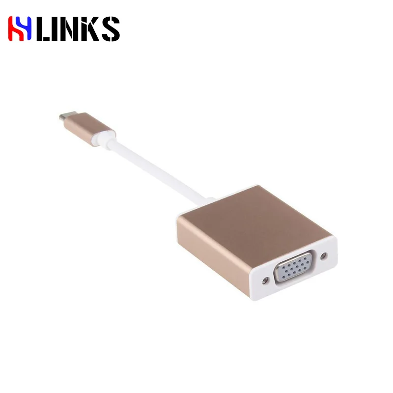 HYLINKS USB C VGA адаптер 3 1 Тип Женщин Кабель для нового Macbook 12 дюймов Chromebook pixel Lumia