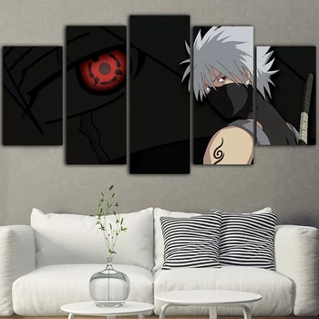 

Home Decoration Canvas Hd Print Painting 5 Piece Anime Naruto Sasuke Poster Frame Wall Art Living Room Cartoon Modular Pictures