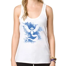 Новые женские топы на бретелях Pokemon Go Team Valor/Instinct/Mystic в стиле ретро с принтом Новинка комиксы крутые Топы