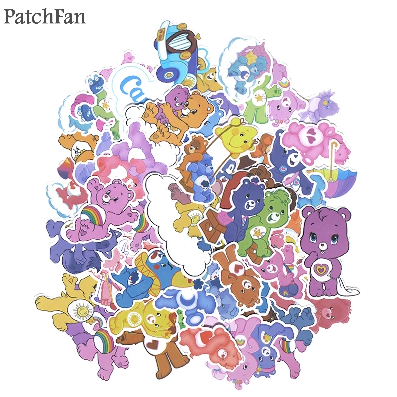 Patchfan 53 шт. креативные декоративные наклейки с медведями для самостоятельной сборки, Мультяшные наклейки для самостоятельной сборки, настенные наклейки для ноутбуков, телефонов, скрапбукинга, альбома A1384