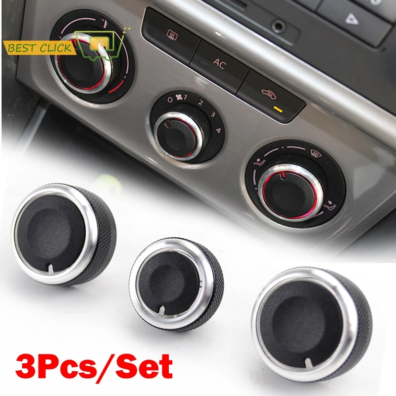 

For Skoda 1Z Octavia Laura MK2 II Car A/C Heater Climate Control Switch Knob Knobs Air Conditioner Buttons Dials Cover