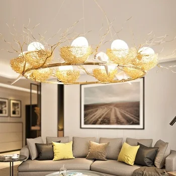 

Bird's Nest LED Pendant Lights Modern Hanging Lamp Nordic Light Fixtures Bedroom Pending Lighting Living Room Dining Hanglamp