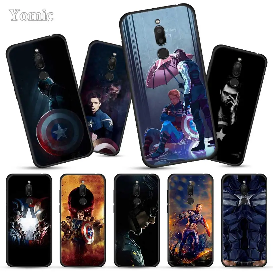 

Bucky Barnes Black Case for Meizu M6T 16Xs 16S 16th 16X 16 Full Protective Back Cases Silicone Phone Case Cover